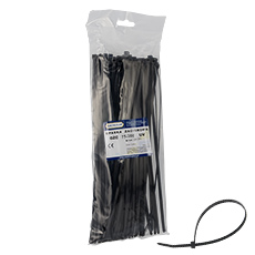Cable tie black OZC 75-380 UV,elektro-plast