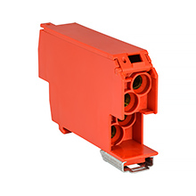 Blok rozdzielczy SDB-25/CZE, 100A, 240/415V, 6kV, TH35, 8(4+4), kolor: czerwony,elektro-plast