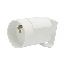 Gniazdo rozbieralne z uchem VGN 315-01, 2P+Z, 16A, 250V, IP20, kolor: biały,elektro-plast