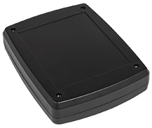 Hermetic Box PHP-124, with cast gasket, lid on screws, black, IP67,elektro-plast