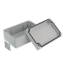 Hermetic Box PHP-57, with cast gasket, lid on screws, gray, IP67,elektro-plast