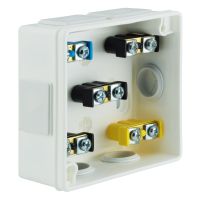 VP, V Boxes - White colour - Installation Box VP-02 With terminals, Lid click-clack, IP55