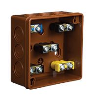 VP, V Boxes - Brown colour - Installation Box VP-23 With terminals, 2-screw Lid, IP55