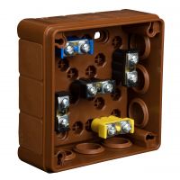 VP, V Boxes - Brown colour - Installation Box VP-41 With terminals, 4-screw Lid, IP55