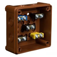 VP, V Boxes - Brown colour - Installation Box VP-42 With terminals, 4-screw Lid, IP55