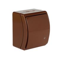 Switches and Sockets - KOALA - colour: brown - Universal/Two-Way Switch With Illumination VW-7L, without printed pictogram, screwless terminals, IP44