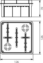 Flush junction boxes Pp/t 5     (126 x 126 x 68,5)