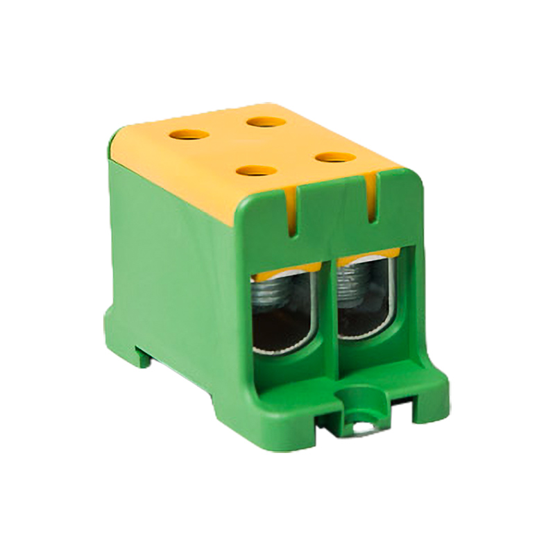 Zacisk WLZ35/2x150/z Al/Cu, na szynę TH35, do podłoża, kolor żółto-zielony, Cu320A Al290A,elektro-plast