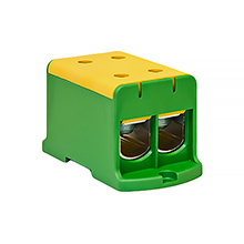 Zacisk WLZ35/2x240/z Al/Cu, na szynę TH35, do podłoża, kolor żółto-zielony, Cu425A Al380A,elektro-plast
