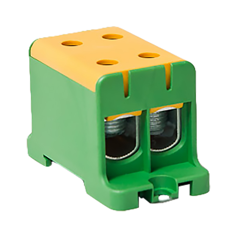 Zacisk WLZ35/2x95/z Al/Cu, na szynę TH35, do podłoża, kolor żółto-zielony, Cu245A Al220A,elektro-plast