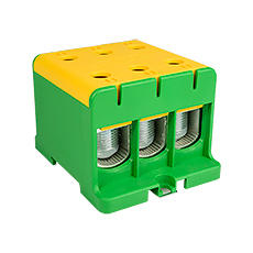 Złączka przelotowa WLZ35/3x150/z, kolor: żółto-zielony, na szynę TH35,elektro-plast