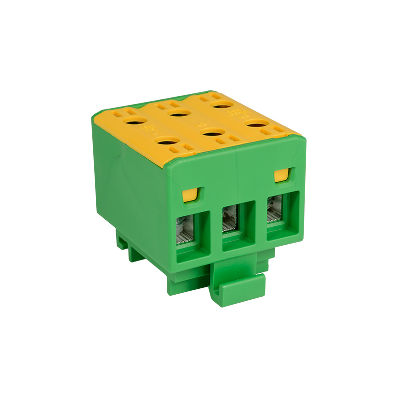 Złączka przelotowa WLZ35/3x16/z, kolor: żółto-zielony, na szynę TH35,elektro-plast