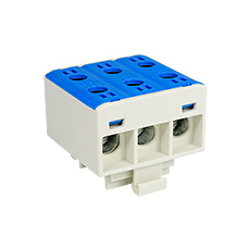 Złączka przelotowa WLZ35/3x35/n, kolor: niebieski, na szynę TH35,elektro-plast