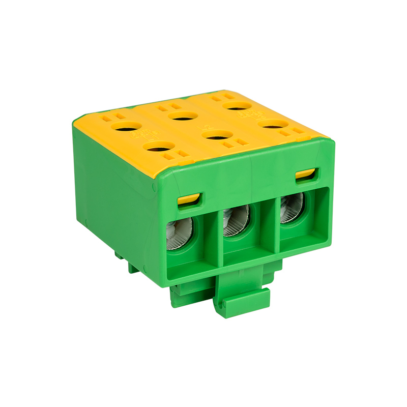 Złączka przelotowa WLZ35/3x35/z, kolor: żółto-zielony, na szynę TH35,elektro-plast