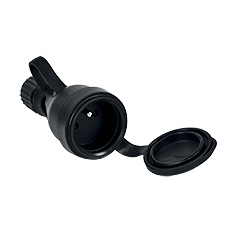 Wtyczki, Gniazda, Przewody przyłączeniowe - Gniazdo Proste Gumowe FGG, IP44, 2P+Z, 10A, 250V, rozbieralne