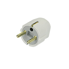 Wtyczki, Gniazda, Przewody przyłączeniowe - Wtyczka Kątowa Uniwersalna FWKB, 2P+Z, 10A, 250V