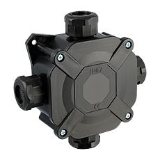 Puszki Instalacyjne Natynkowe - Puszka hermetyczna natynkowa PNHC IP67, 4mm², 400V~, kolor: czarny