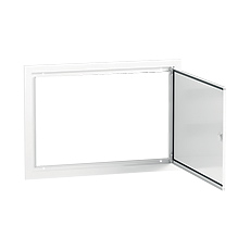 Lacquered aluminium door with frame DR48 for Flush Distributrion Board DARP-48, color: white,elektro-plast