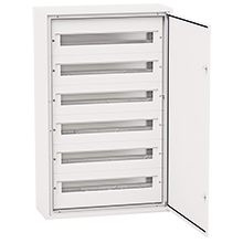 Rozdzielnica Podtynkowa DARP-144 QUITELINE (6x24), drzwi aluminiowe lakierowane, etykiety opisowe, aluminiowa szyna TH (euroszyna), IP54,elektro-plast