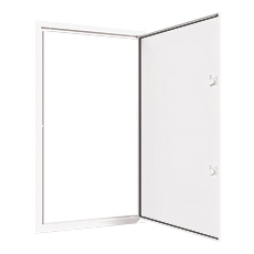 Lacquered aluminium door with frame DR168 for Flush Distributrion Board DARP-168, color: white,elektro-plast