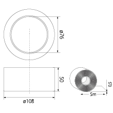 Taśma Antypoślizgowa Samoprzylepna TAS-5zc, 5cm x 5m, żółto-czarna