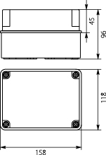 Puszka hermetyczna biała PH-2B.1B