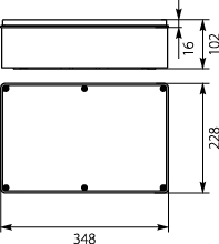 Puszka Hermetyczna PH-5C.2P, z osłabieniami pod dławiki, płyta PMT-5, IP65