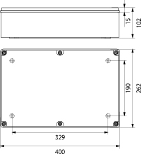 Puszka Hermetyczna PH-6C.1P bez osłabień, z płytą PMT-6, IP65, IK07, ABS