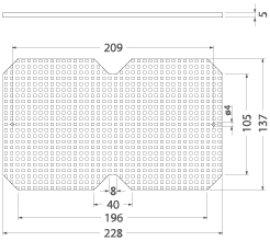 Płyta Montażowa PM250, perforowana, do puszki Ppt-EH250 i PPt-EH251, kolor: szary