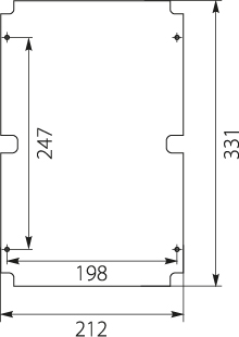 Płyta Montażowa PM (dla puszek PH, OH) - stal ocynkowana, 213mm x 331mm