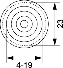 Dławik Izolacyjny Elastyczny PE-19, Φ mont. 23mm, Φ przew. 4-19mm, IP55