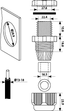 Dławnica PG-21, Φ13-18mm, IP68