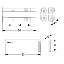 Złączka kablowa do mufy - ZKMZGEL146, 4x1.5-6mm², z kluczem