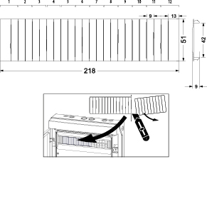 Maskownica Modułów Rozdzielnicy MMR-12, osłabienia na 12 modułów, kolor: biały (9003)