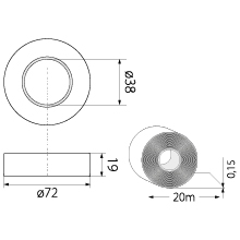 Taśma Elektroizolacyjna 19 x 20m (0,15) Czarna