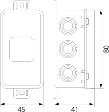 Puszka Instalacyjna V8, natynkowa, szara, bez zacisków, dekiel klik-klak, 8 dławnic, IP54
