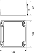 Puszka Hermetyczna Przemysłowa PHP-105, z uszczelką wylewaną, pokrywa na wkręty, szara, IP67