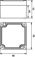 Puszka Hermetyczna Przemysłowa PHP-111, z uszczelką wylewaną, pokrywa na wkręty, szara, IP67