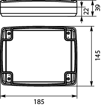 Puszka Hermetyczna Przemysłowa PHP-124, z uszczelką wylewaną, pokrywa na wkręty, szara, IP67