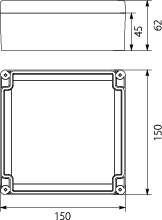 Puszka Hermetyczna Przemysłowa PHP-150, z uszczelką wylewaną, pokrywa na wkręty, szara, IP67