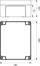 Puszka Hermetyczna Przemysłowa STRONG PHP-240 z uszczelką wylewaną, pokrywa na wkręty, szara, IP67