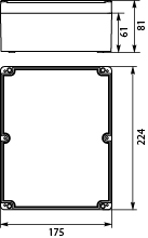 Puszka Hermetyczna Przemysłowa PHP-90, z uszczelką wylewaną, pokrywa na wkręty, szara, IP67