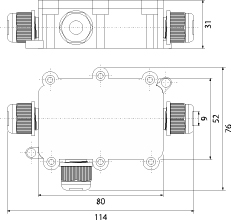 Puszka Instalacyjna PI3P PG9-3P, listwa zaciskowa, pokrywa na wkręty, kolor: czarny, IP68
