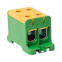 Zaciski WLZ, Złączki - Zacisk WLZ35/2x95/z Al/Cu, na szynę TH35, do podłoża, kolor żółto-zielony, Cu245A Al220A