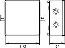 Puszka instalacyjna natynkowa PIN 100/S, kolor: szary, IP44