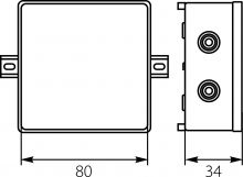 Puszka instalacyjna natynkowa PIN 80/S, kolor: szary, IP44