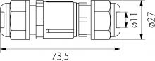 Złączka kablowa SPN 315 (3x1.5), 250V AC, 16A, IP68