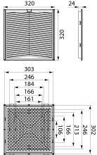 Wentylator z filtrem WEF16, 320x320mm, IP54/I, 95W